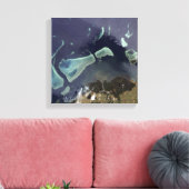 深いの緑の森 キャンバスプリント (インサイチュ (リビング))