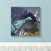 深いの緑の森 キャンバスプリント (インサイチュ (ウッドフロア))