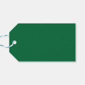 深いの緑の背景が鮮明な白で対照的に ギフトタグ (裏面横)