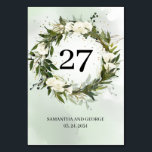 深いの緑の葉オリーブリース白いバラ テーブルナンバー<br><div class="desc">深いの緑の葉オリーブリース白いバラのテーブル番号カードこの魅力的トレンディーシックなデザインは、すべてのボーまたは素朴なスタイルイベントに最適である。デザインは水彩手のオリーブの緑色彩の鮮やかの葉混合オリーブの枝の混合水色の白いバラの花と金ゴールド幾何学的なフレームと組み合わせ書道のフォントに織フェイクり込まれたジェントリーが特徴モダンである。ボヘもしミアンまたは素朴なパーティーお祝いを計画し、このデザインはあなたのためだけである。ボヘミ感じアンの驚くべき幻。水色の白いバラの牡丹とオリーブの枝と緑の葉リースと組み合われたトレンディー書道フォントは、このデザインを印象的にする。ボヘミアのこの感じ素晴らしいフローラブーケを組み合わせた書道のスクリプモダントフォントを強化するために。の、ブライダルシャワー、結婚婚約、ベビーシャワー、記念日または任意のイベントに正常に使用。このコレクションでは、結婚式招待状、ブライダルシャワー招待状、ベビーシャワー招待状、シーティングチャート、メニュー、ウェディングプログラム、ラベル、ラベル、シンボルや象徴、ポスターなど、パーティーのすべての要素を見つけることができます。楽しむ!一致連絡するアイテムまたはカスタマイズ、赤面バラ©</div>