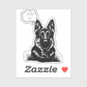 深いの考えパーソナライズされた:ドイツの羊飼いノートパソコン シール (シート)