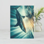 深いの青い海と日光の中でサメ シーズンカード (スタンド正面)