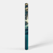 深いの青い海と日光の中でサメ SAMSUNG GALAXYケース (右側面)