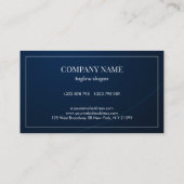 深いの青い背景 名刺 (裏面)