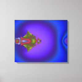 深いの青みを帯びたフラクタル キャンバスプリント