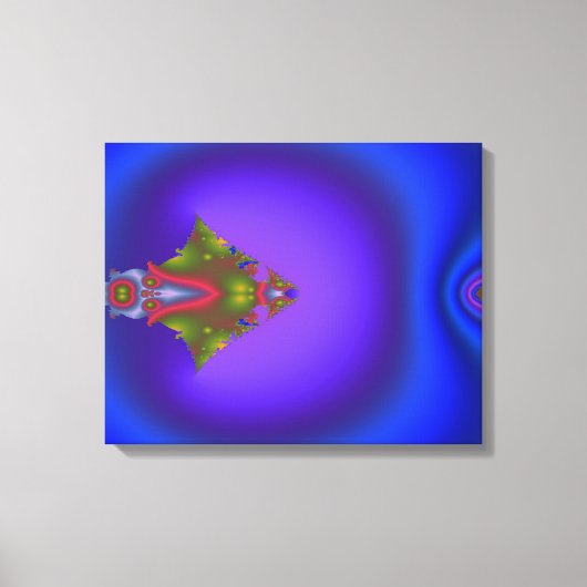 深いの青みを帯びたフラクタル キャンバスプリント (正面)