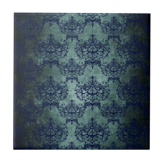 深いの青 タイル (正面)