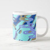 「深いは海」オリジナル抽象芸術 ジャンボコーヒーマグカップ (右)