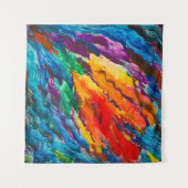 深いは、不明な抽象、アート、背景に飛び込む タペストリー (正面(横))