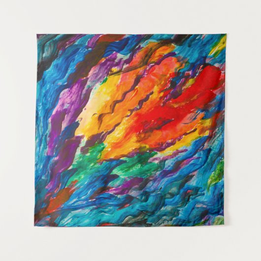 深いは、不明な抽象、アート、背景に飛び込む タペストリー (正面)