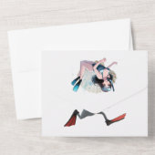 深いへのダイビング：海下誕生日の招待。 オールインワン招待状 (裏面)