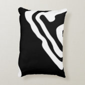 深いへ:抽象芸術ブラック&ホワイト アクセントクッション (裏面(縦))
