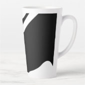 深いへ：抽象芸術ブラック&ホワイト カフェラテマグ (右)