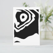 深いへ：抽象芸術ブラック&ホワイト カード (スタンド正面)