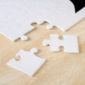 深いへ：抽象芸術ブラック&ホワイト ジグソーパズル (側面)