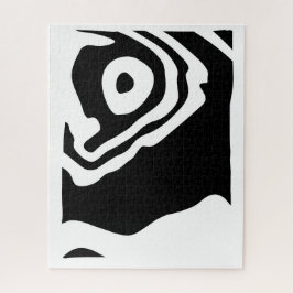 深いへ：抽象芸術ブラック&ホワイト ジグソーパズル