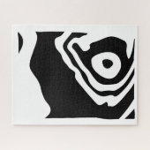 深いへ：抽象芸術ブラック&ホワイト ジグソーパズル (横)