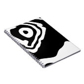 深いへ：抽象芸術ブラック&ホワイト ノートブック (右側)