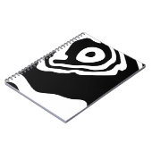 深いへ：抽象芸術ブラック&ホワイト ノートブック (左側)