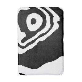 深いへ：抽象芸術ブラック&ホワイト バスマット