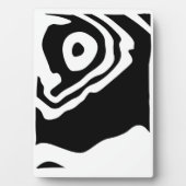 深いへ：抽象芸術ブラック&ホワイト フォトプラーク (正面)