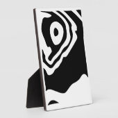 深いへ：抽象芸術ブラック&ホワイト フォトプラーク (側面)