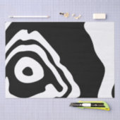 深いへ：抽象芸術ブラック&ホワイト 薄葉紙 (クラフト)