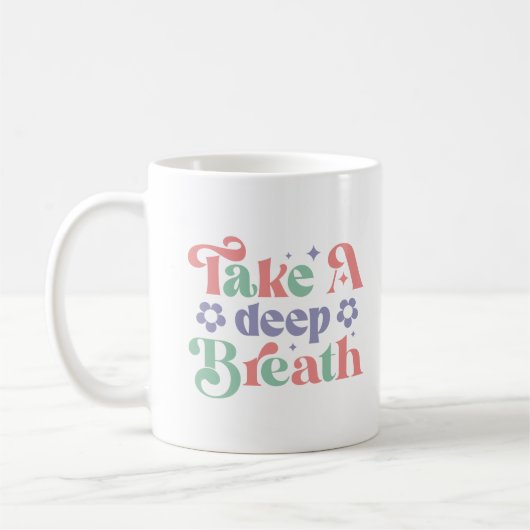 深いを吸う コーヒーマグカップ (左)