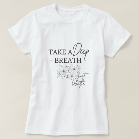 深いを吸う Tシャツ (デザイン正面)