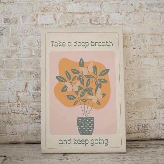 深いを吸ってバタフライ保ママットを塗る ポスター