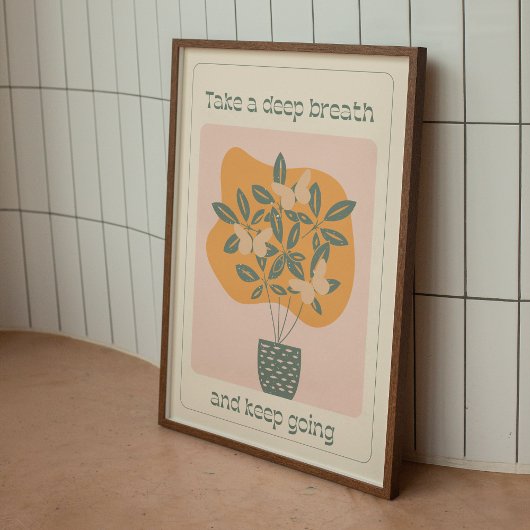 深いを吸ってバタフライ保ママットを塗る ポスター