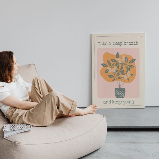 深いを吸ってバタフライ保ママットを塗る ポスター