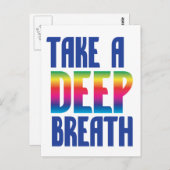 深いを吸感動的う ポストカード (正面/裏面)