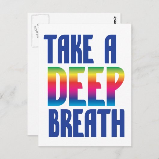 深いを吸感動的う ポストカード (正面/裏面)