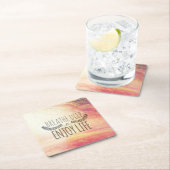 深いを呼吸して下さい スクエアペーパーコースター (インサイチュ)