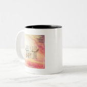 深いを呼吸して下さい ツートーンマグカップ (正面左)