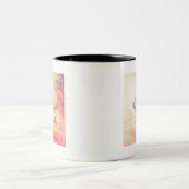 深いを呼吸して下さい ツートーンマグカップ (中央)