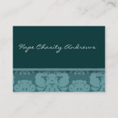深いアクアダマスクフローラ- 名刺 (裏面)