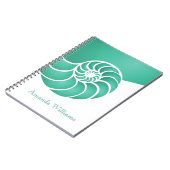 深いアクアナウティラスシェルカスタム航海の ノートブック (左側)