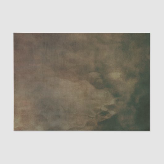 深いアンバーブラウンしわ羊皮紙紙 薄葉紙 (正面)