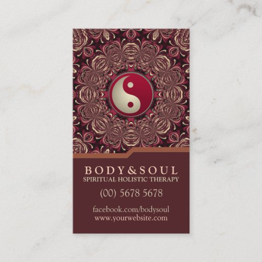 深いアースホリスティックセラピーニューエイジ名刺 名刺 (正面)