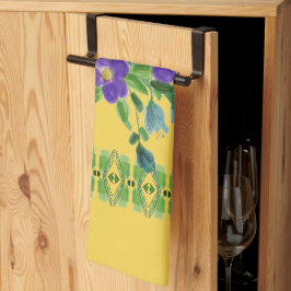 深いイエロー(フローラ) キッチンタオル