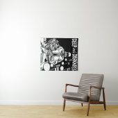 深いインダークネスヴィンテージ漫画死神の芸術 タペストリー (インサイチュ(横))