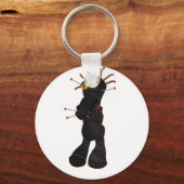 深いイン考えクブードゥー人形キーチェーン キーホルダー (正面)