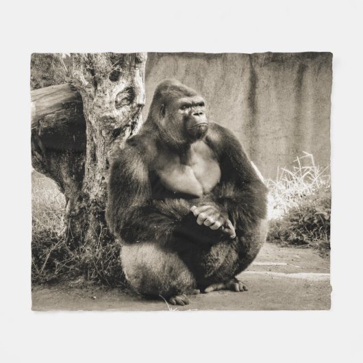 深いイン考えフリースブランケット フリースブランケット (正面(横))