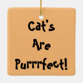 深いイン考え子猫 セラミックオーナメント (裏面)