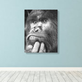 深いインGorilla Canvas Print キャンバスプリント (インサイチュ (ウッドフロア))