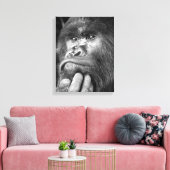 深いインGorilla Canvas Print キャンバスプリント (インサイチュ (リビング))