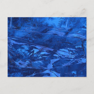 「深いウォーター#5」抽象デザインはがき ポストカード