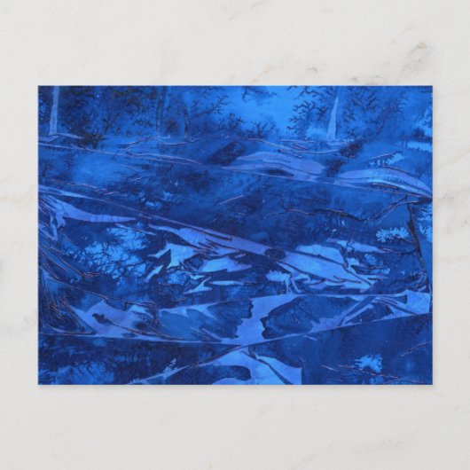 「深いウォーター#5」抽象デザインはがき ポストカード (正面)